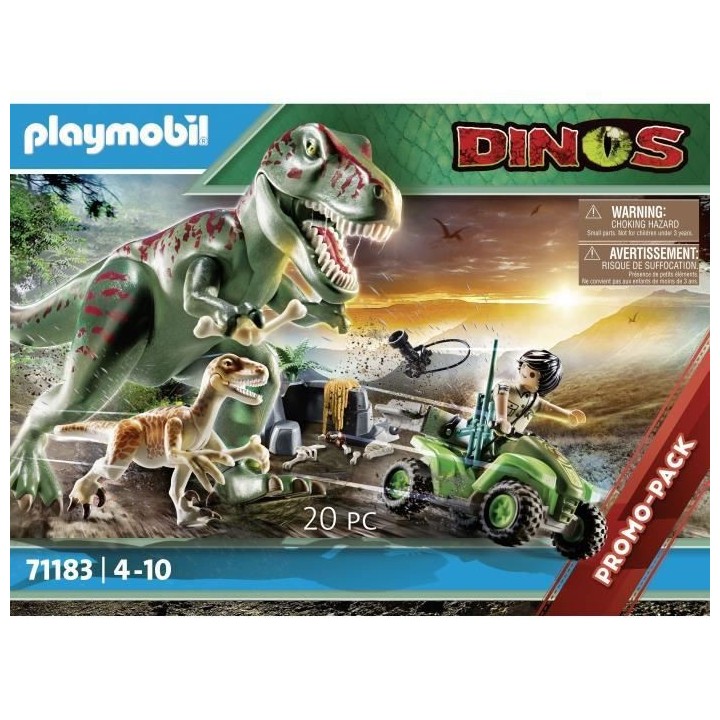 PLAYMOBIL - 71183 - Explorateur avec quad et tyrannosaure