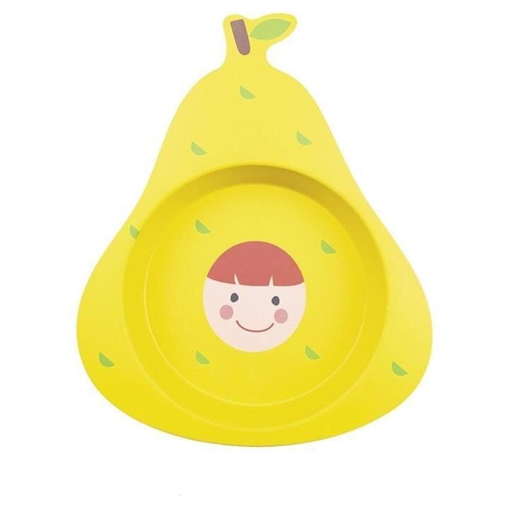 MILL'O BÉBÉ Assiette bambou - Poire