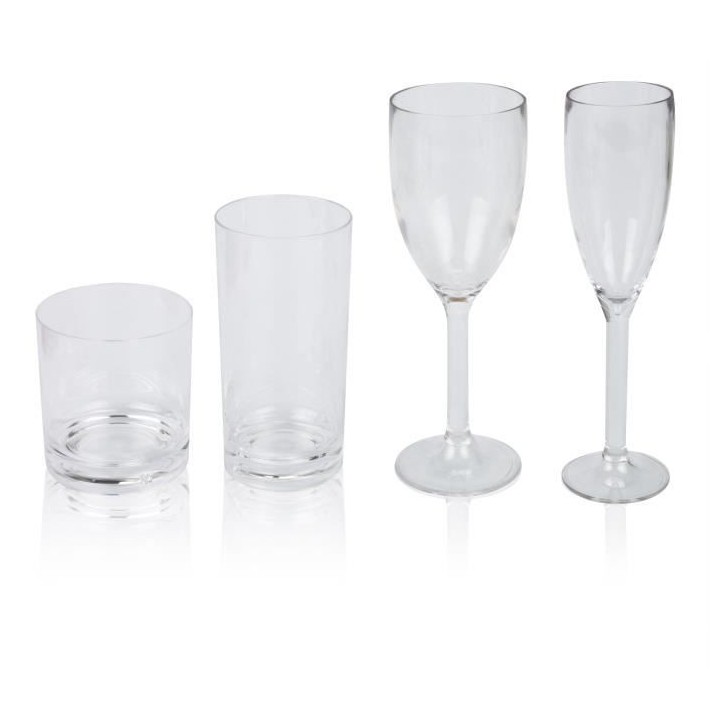PLASTIMO Lot de 6 Verres Bas Fidji Tritan