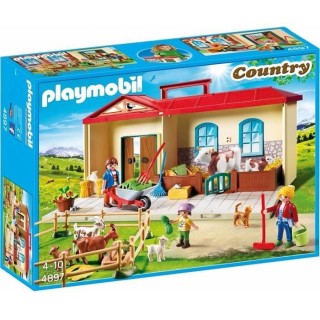 PLAYMOBIL 4897 - Country - Ferme Transportable - Exclusivité Cdiscoun