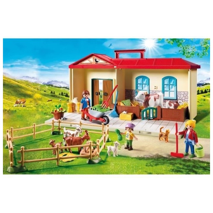 PLAYMOBIL 4897 - Country - Ferme Transportable - Exclusivité Cdiscoun