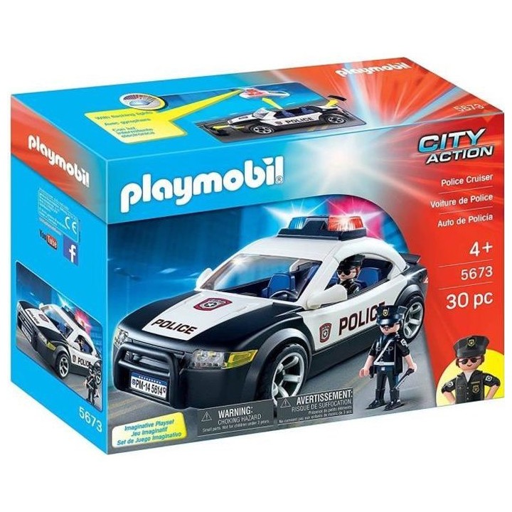 PLAYMOBIL - 5673 - Voiture de Police - Exclusivité Cdiscount