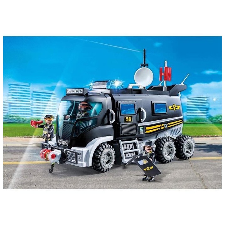 PLAYMOBIL 9360 - City Action - Camion policiers d'élite avec sirene e