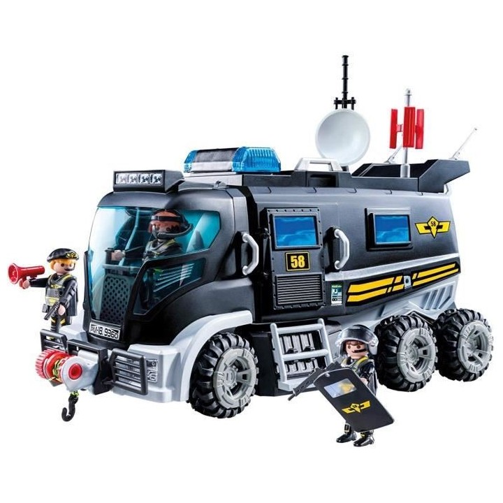 PLAYMOBIL 9360 - City Action - Camion policiers d'élite avec sirene e