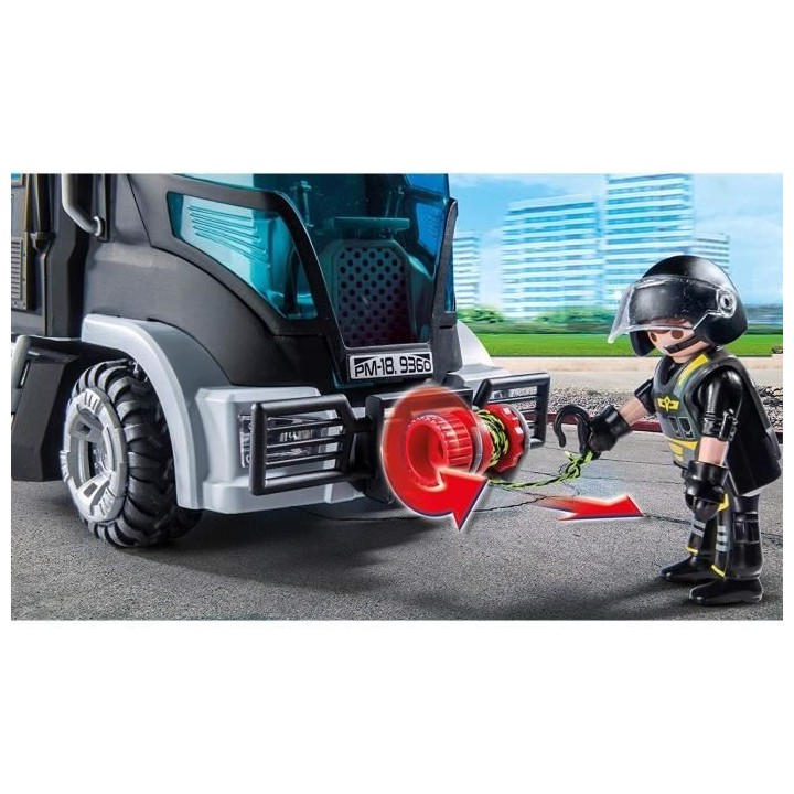 PLAYMOBIL 9360 - City Action - Camion policiers d'élite avec sirene e