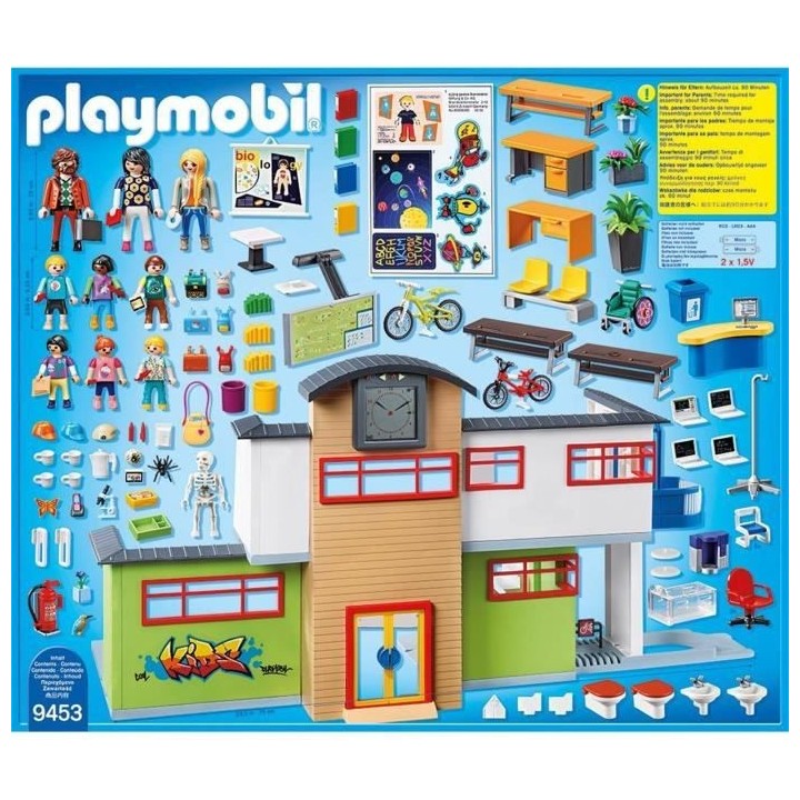 PLAYMOBIL - 9453 - City Life - Ecole aménagée