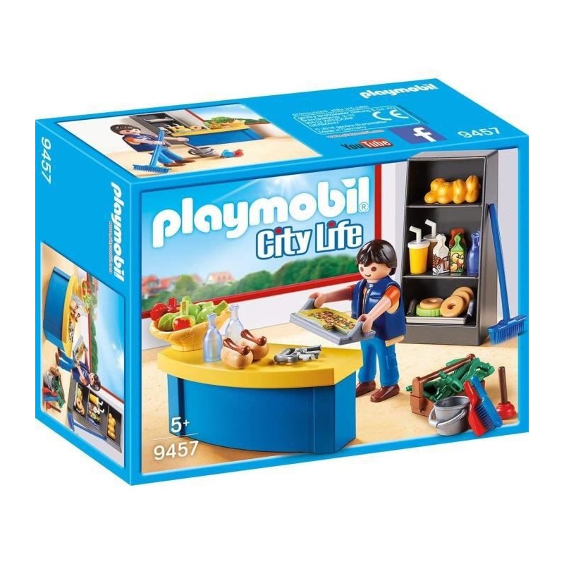 PLAYMOBIL - 9457 - City Life - Surveillant avec boutique