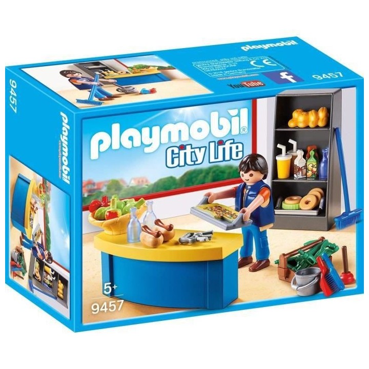 PLAYMOBIL - 9457 - City Life - Surveillant avec boutique
