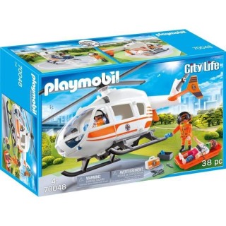 PLAYMOBIL 70048 - City Life Les Secouristes - Hélicoptere de secours