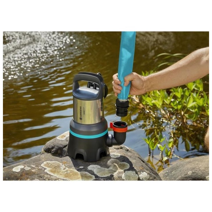 GARDENA Pompe d'évacuation eau chargée 16000 – 450W – Débit max