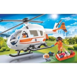 PLAYMOBIL 70048 - City Life Les Secouristes - Hélicoptere de secours - Nouveauté 2020