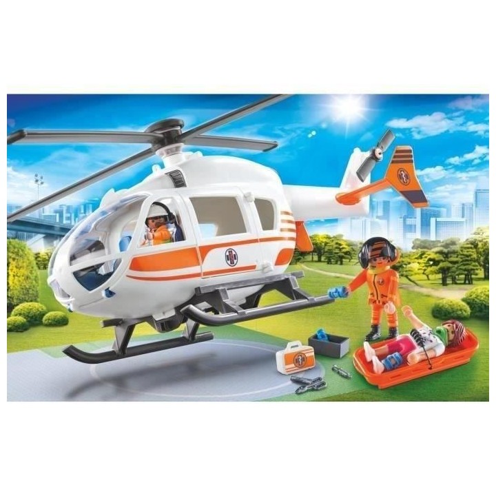 PLAYMOBIL 70048 - City Life Les Secouristes - Hélicoptere de secours