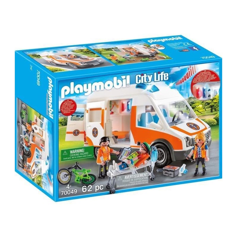 PLAYMOBIL 70049 - City Life Les Secouristes - Ambulance et secouristes