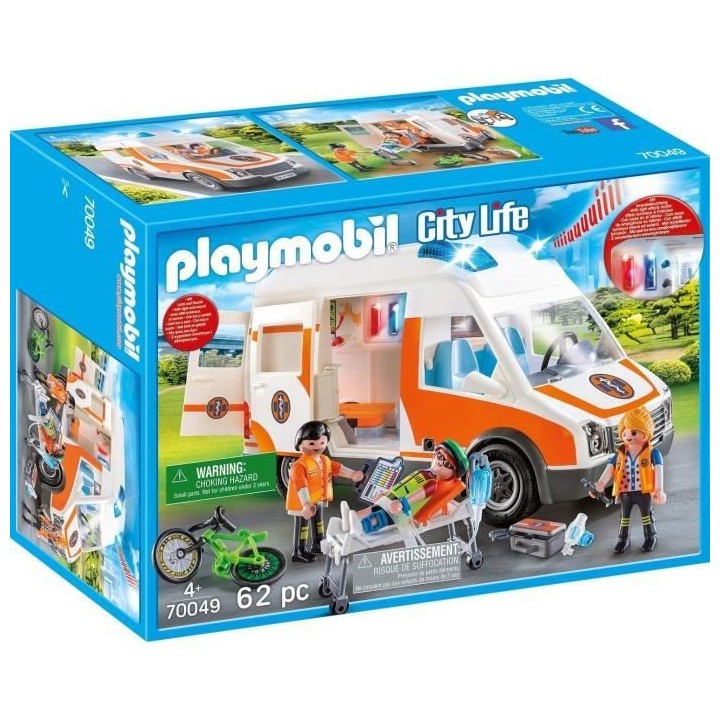 PLAYMOBIL 70049 - City Life Les Secouristes - Ambulance et secouristes
