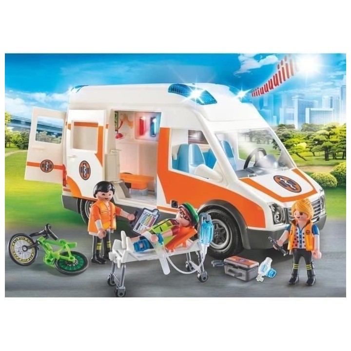 PLAYMOBIL 70049 - City Life Les Secouristes - Ambulance et secouristes