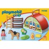 PLAYMOBIL - 70180 - PLAYMOBIL 1.2.3 - Centre équestre transportable