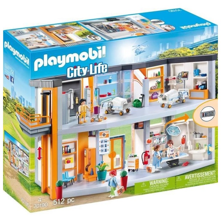 PLAYMOBIL 70190 - City Life - Hôpital aménagé