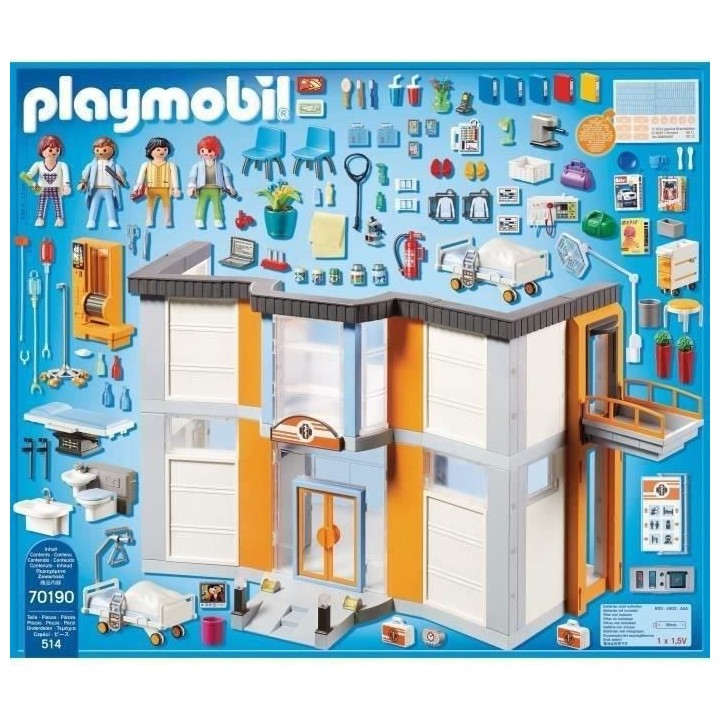 PLAYMOBIL 70190 - City Life - Hôpital aménagé