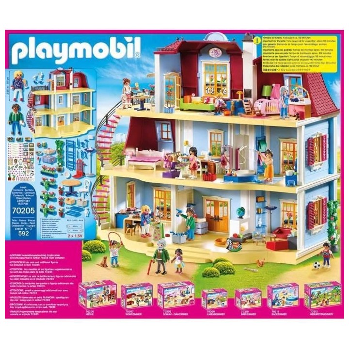 PLAYMOBIL - 70205 - Dollhouse La Maison Traditionnelle - Grande Maison