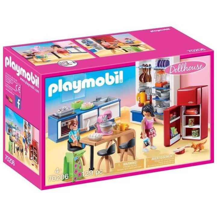 PLAYMOBIL - 70206 - Dollhouse La Maison Traditionnelle - Cuisine famil