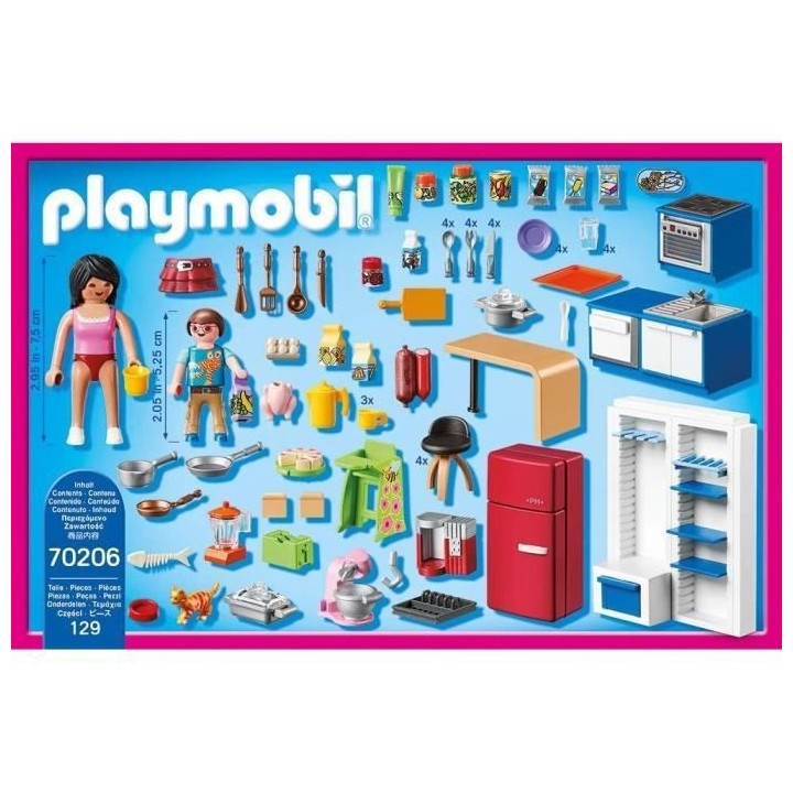 PLAYMOBIL - 70206 - Dollhouse La Maison Traditionnelle - Cuisine famil