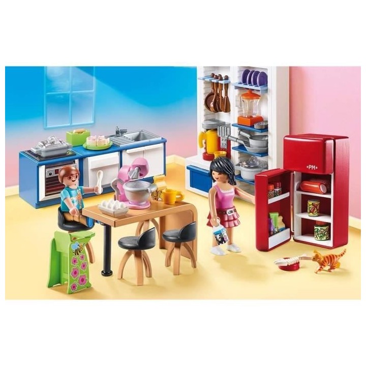 PLAYMOBIL - 70206 - Dollhouse La Maison Traditionnelle - Cuisine famil
