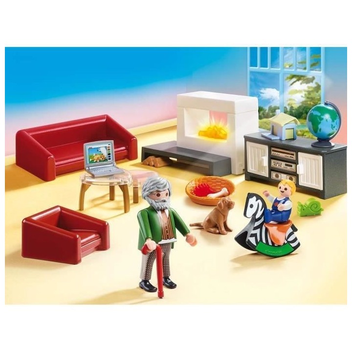 PLAYMOBIL - 70207 - Dollhouse La Maison Traditionnelle - Salon avec ch