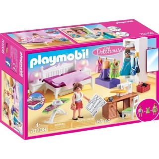 PLAYMOBIL - 70208 - Dollhouse La Maison Traditionnelle - Chambre avec