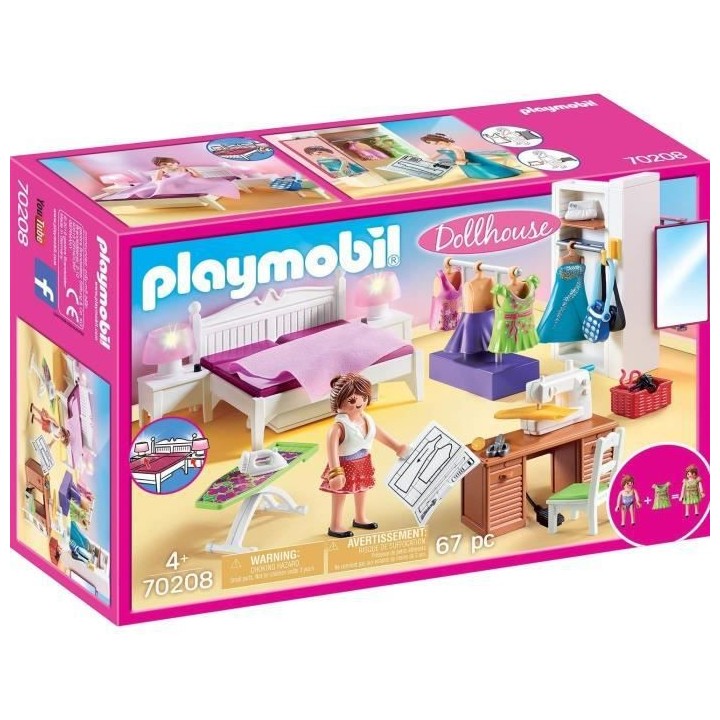 PLAYMOBIL - 70208 - Dollhouse La Maison Traditionnelle - Chambre avec