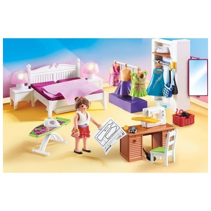 PLAYMOBIL - 70208 - Dollhouse La Maison Traditionnelle - Chambre avec