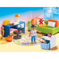 PLAYMOBIL - 70209 - Dollhouse La Maison Traditionnelle - Chambre d'enfant avec canapé-lit