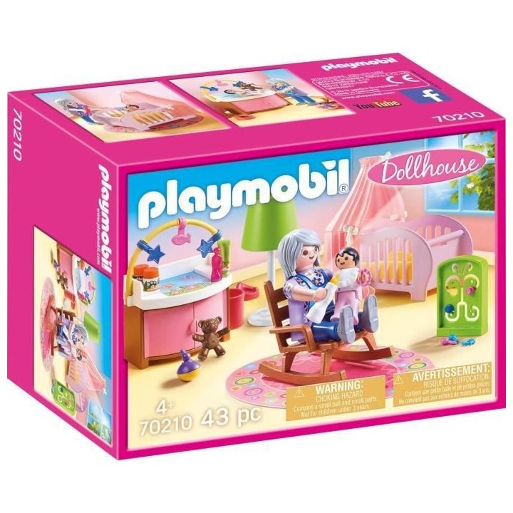 PLAYMOBIL - 70210 - Dollhouse La Maison Traditionnelle - Chambre de b