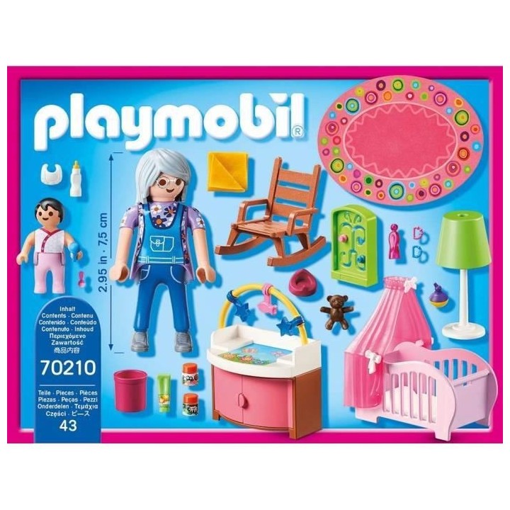 PLAYMOBIL - 70210 - Dollhouse La Maison Traditionnelle - Chambre de b