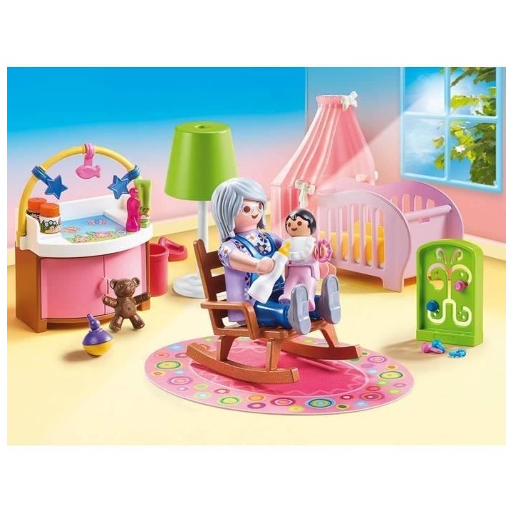 PLAYMOBIL - 70210 - Dollhouse La Maison Traditionnelle - Chambre de b