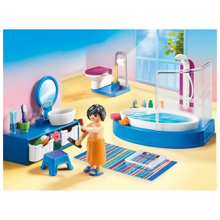 PLAYMOBIL - 70211 - Dollhouse La Maison Traditionnelle - Salle de bain