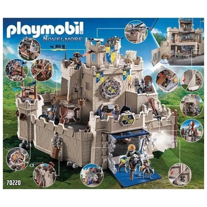 PLAYMOBIL - 70220 - Novelmore - Grand château des Chevaliers Novelmor