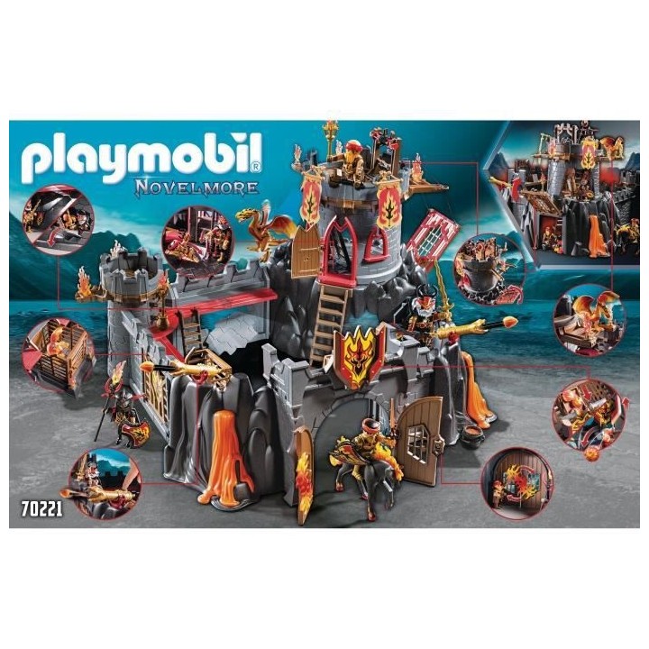 PLAYMOBIL - 70221 - Novelmore - Forteresse volcanique des chevaliers B