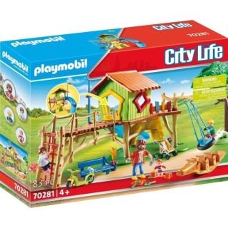 PLAYMOBIL - 70281 - Parc de jeux et enfants