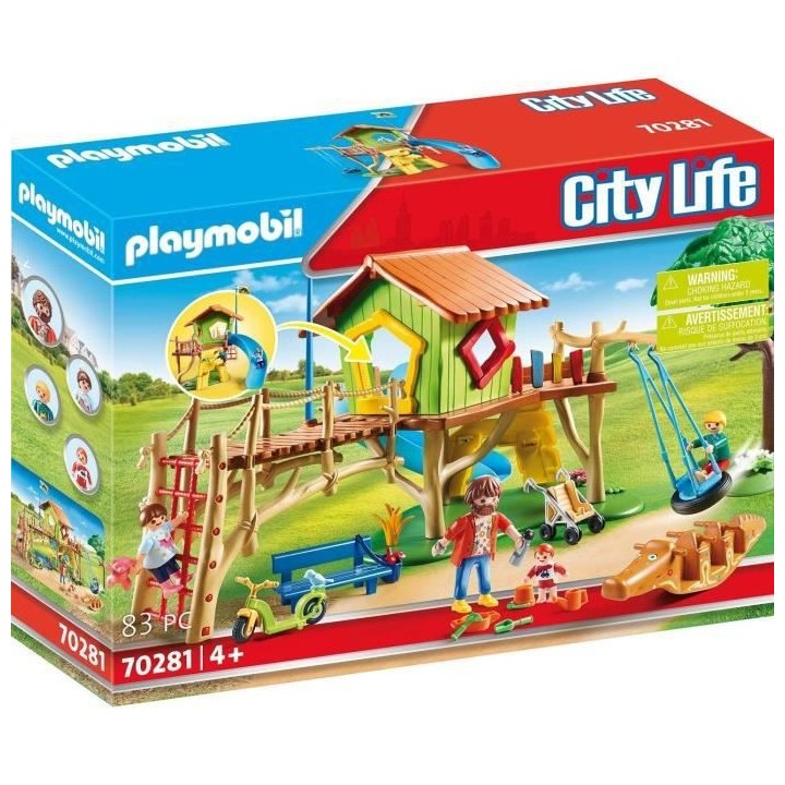 PLAYMOBIL - 70281 - Parc de jeux et enfants