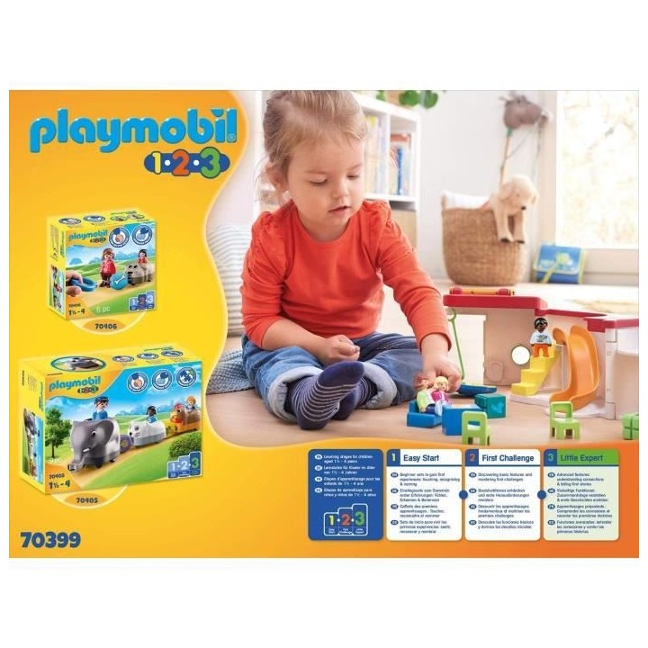 PLAYMOBIL - 70399 - PLAYMOBIL 1.2.3 - Garderie transportable