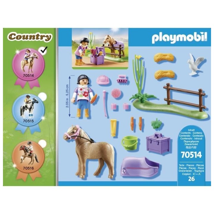 PLAYMOBIL - 70514 - Cavaliere et poney islandais