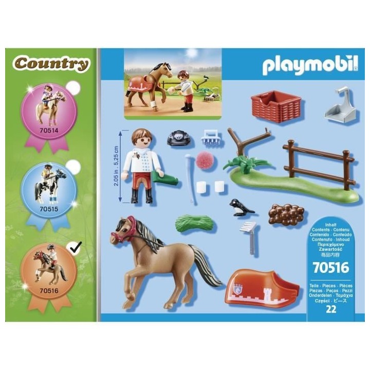 PLAYMOBIL - 70516 - Cavalier et poney Connemara