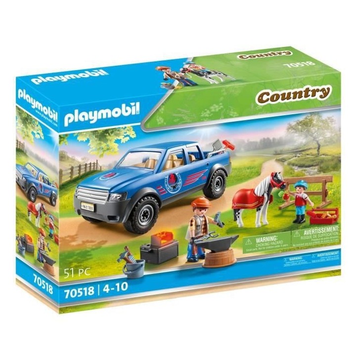 PLAYMOBIL - 70518 - Maréchal-ferrant et véhicule