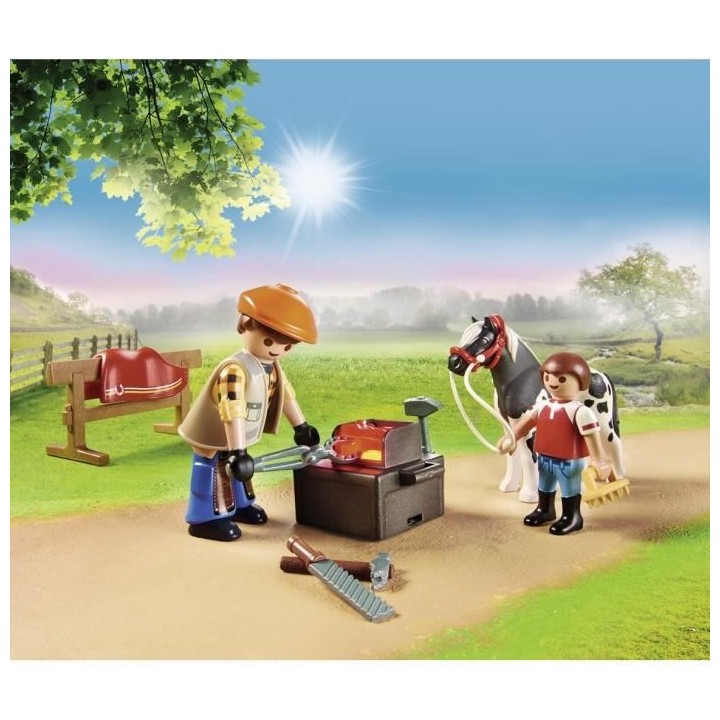 PLAYMOBIL - 70518 - Maréchal-ferrant et véhicule