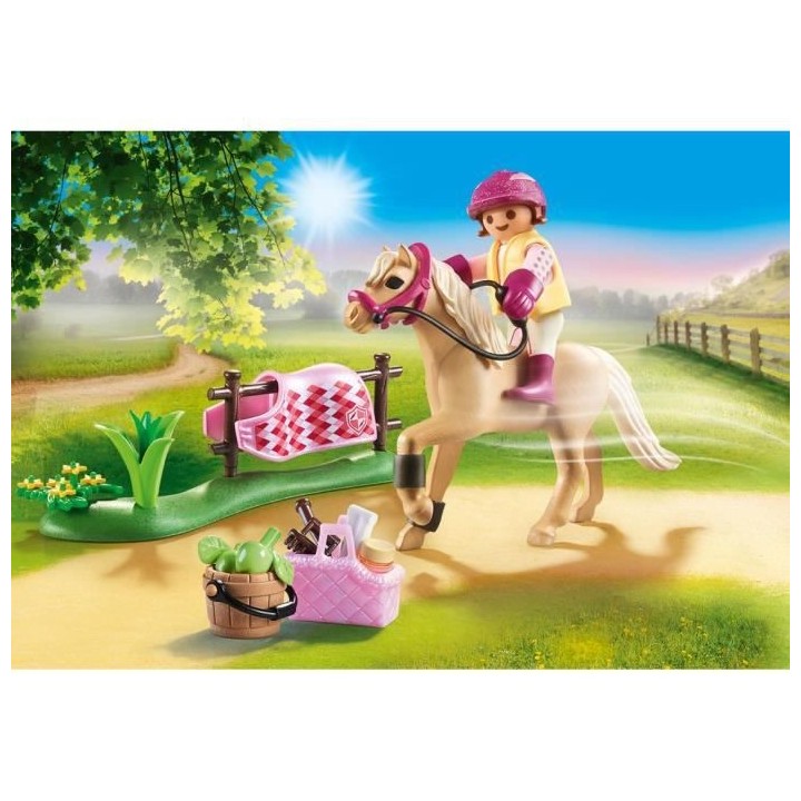 PLAYMOBIL - 70521 - Cavaliere avec poney beige