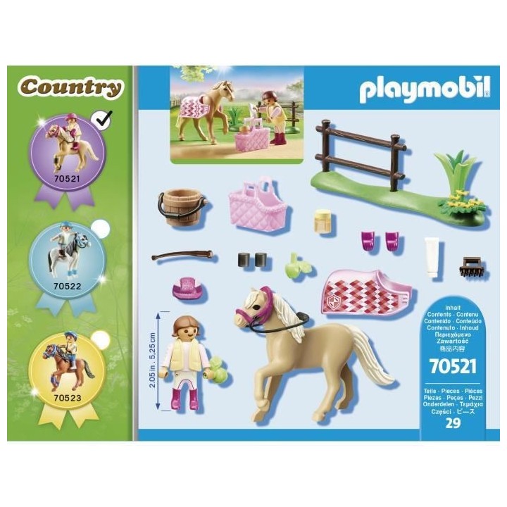 PLAYMOBIL - 70521 - Cavaliere avec poney beige