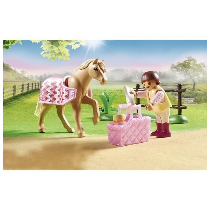 PLAYMOBIL - 70521 - Cavaliere avec poney beige
