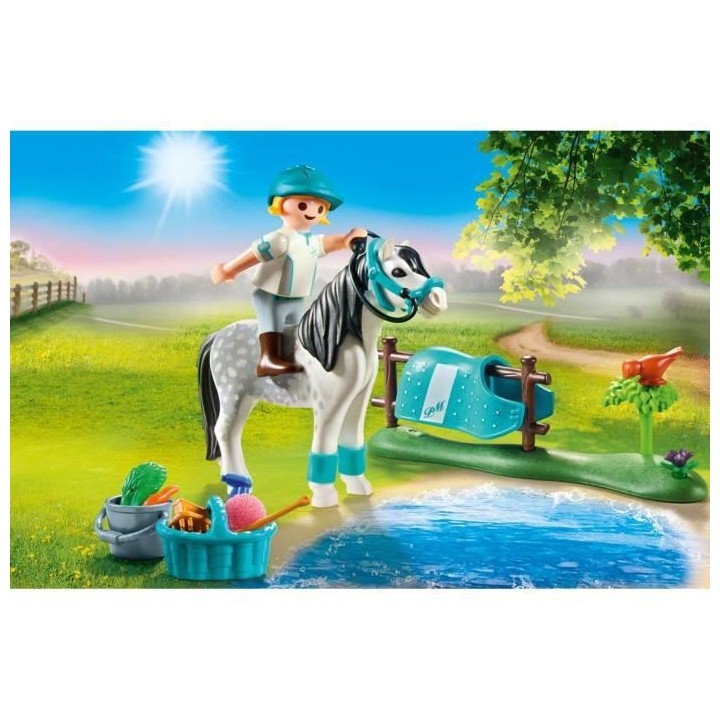 PLAYMOBIL - 70522 - Cavaliere avec poney gris