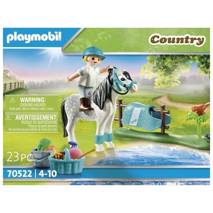 PLAYMOBIL - 70522 - Cavaliere avec poney gris