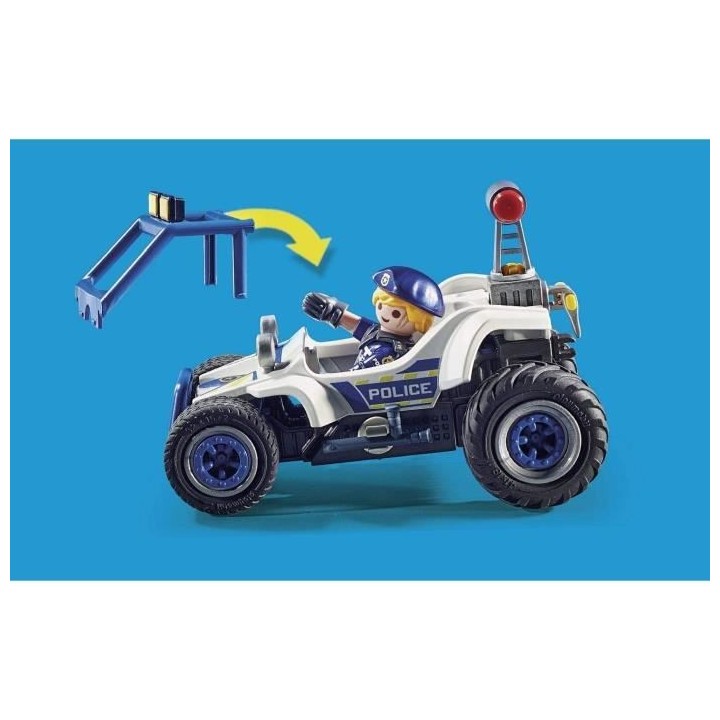 PLAYMOBIL - 70570 - Policier avec voiturette et voleur a moto